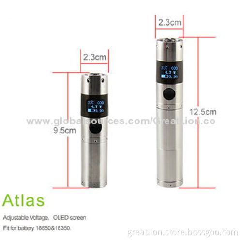New Designed Hot Mechanical Atlas Mod with Big Capacity Huge Vapor, 125mm Length